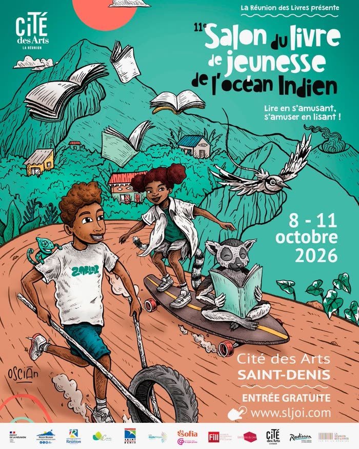 Affiche du Salon du livre de jeunesse Océan Indien 2026